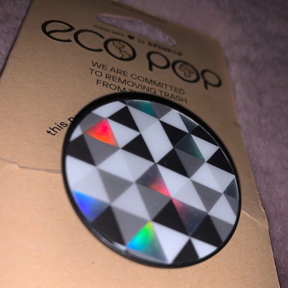 Holographic geometric pop socket eco pop - Picture 1 of 5